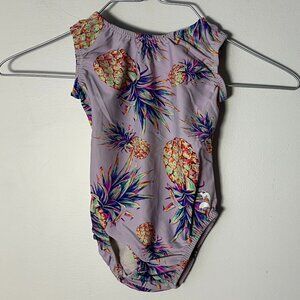 EUC Foxy's Leotards Purple Pineapples Girls 6